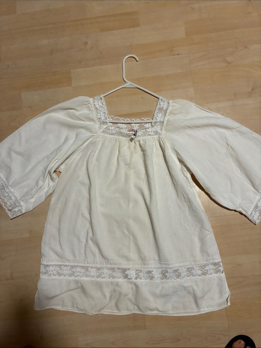 Cole of California Lace Trim Tunic square neck Size Medium100% Cotton , vintage - Picture 1 of 14